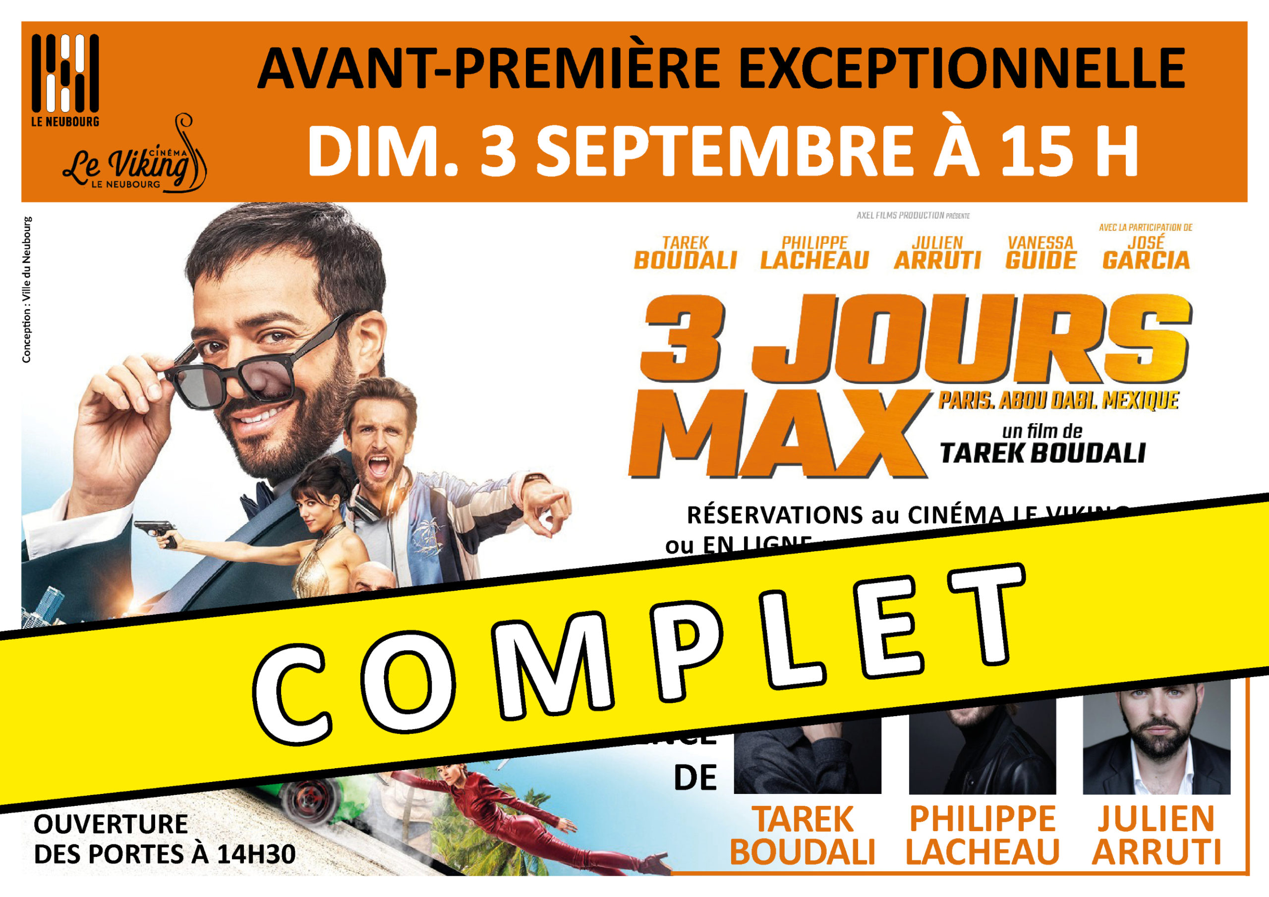 AVANT-PREMIERE « 3 JOURS MAX » - COMPLET - Mairie Le Neubourg