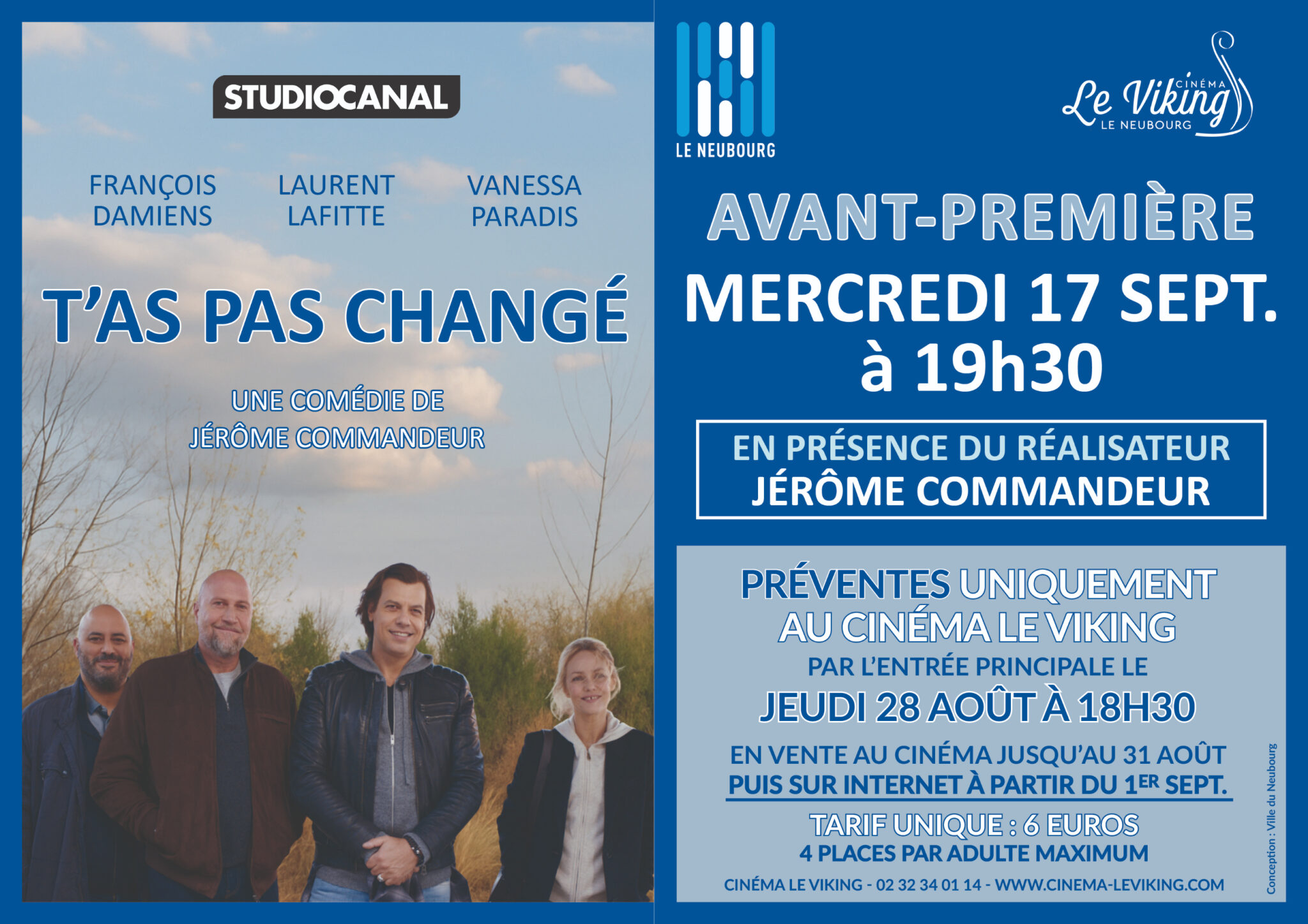 AVANT-PREMIERE "T'AS PAS CHANGE" - Mairie Le Neubourg Mairie Le Neubourg